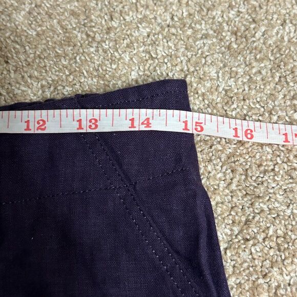 Sag Harbor Purple Linen Blend Capris Size 8P - Picture 4 of 8